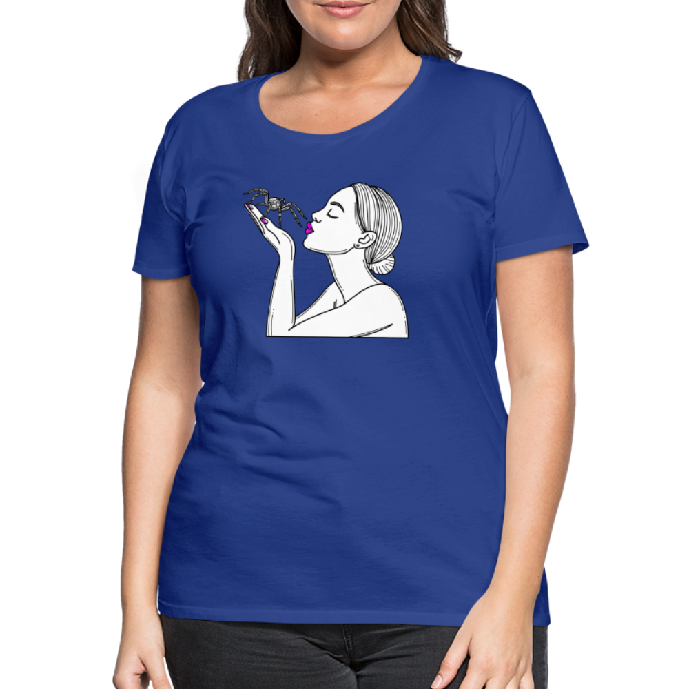 Frauen Basic T-Shirt Spinnenliebe Skizze - Königsblau