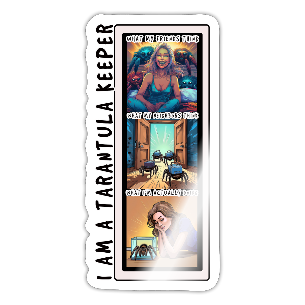 Sticker Tarantula Keeper - Weiß glänzend
