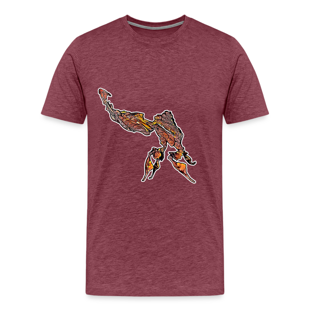 Männer Basic T-Shirt Phyllocrania paradoxa - heather burgundy