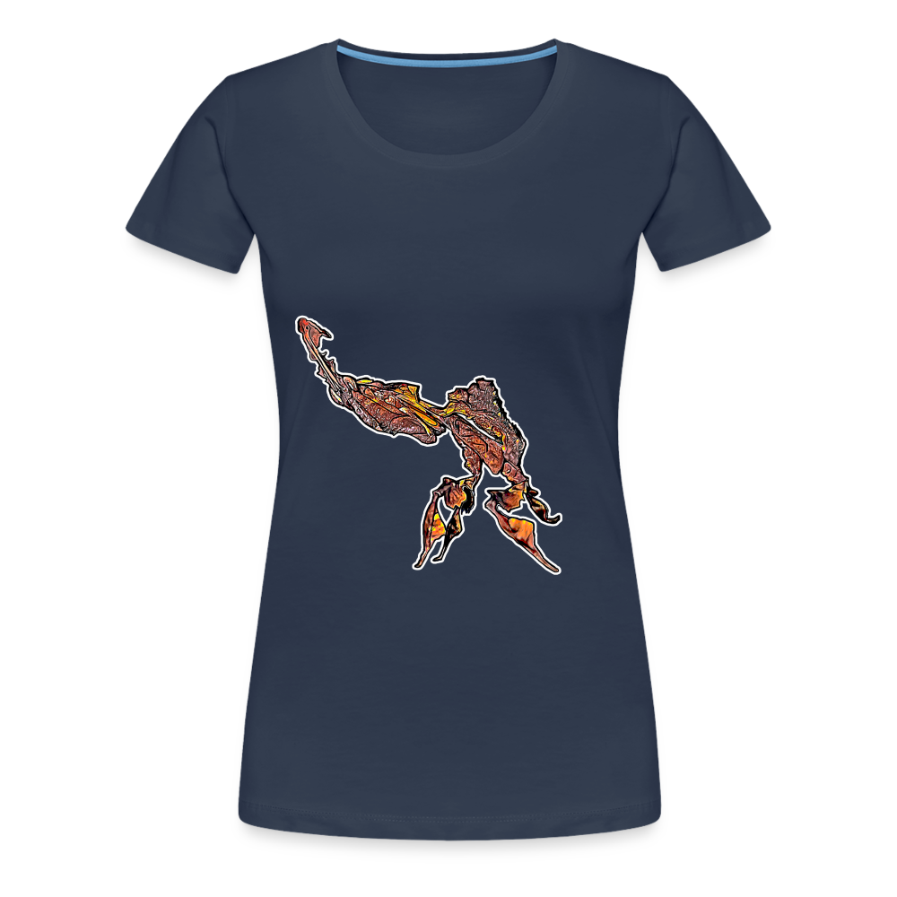 Frauen Basic T-Shirt Phyllocrania paradoxa - navy