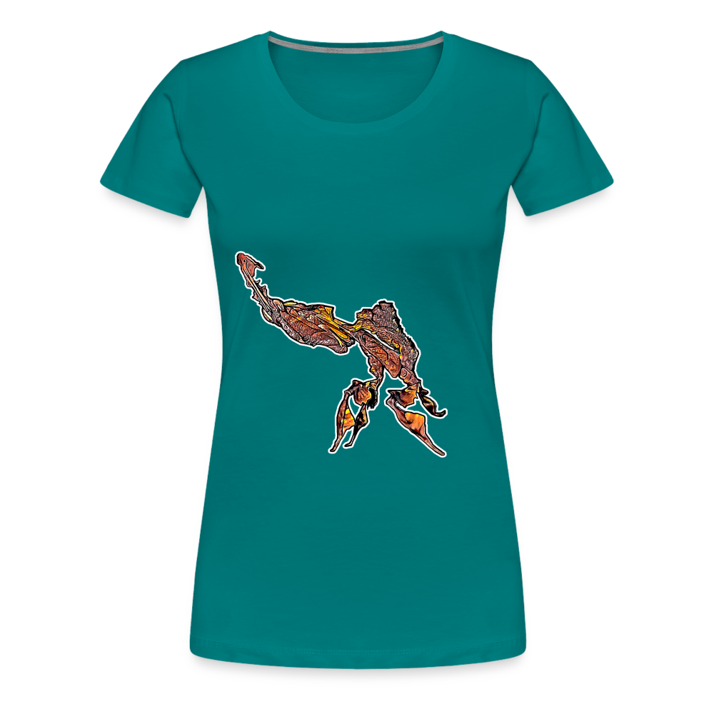 Frauen Basic T-Shirt Phyllocrania paradoxa - diva blue