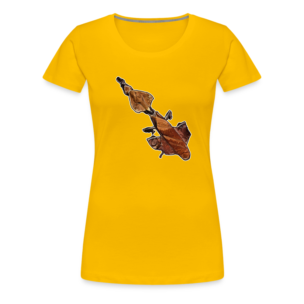 Frauen Basic T-Shirt Phyllocrania paradoxa female - sun yellow