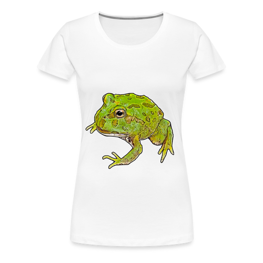 Frauen Basic T-Shirt Ceratophrys cranwelli Peppermint Blue - white