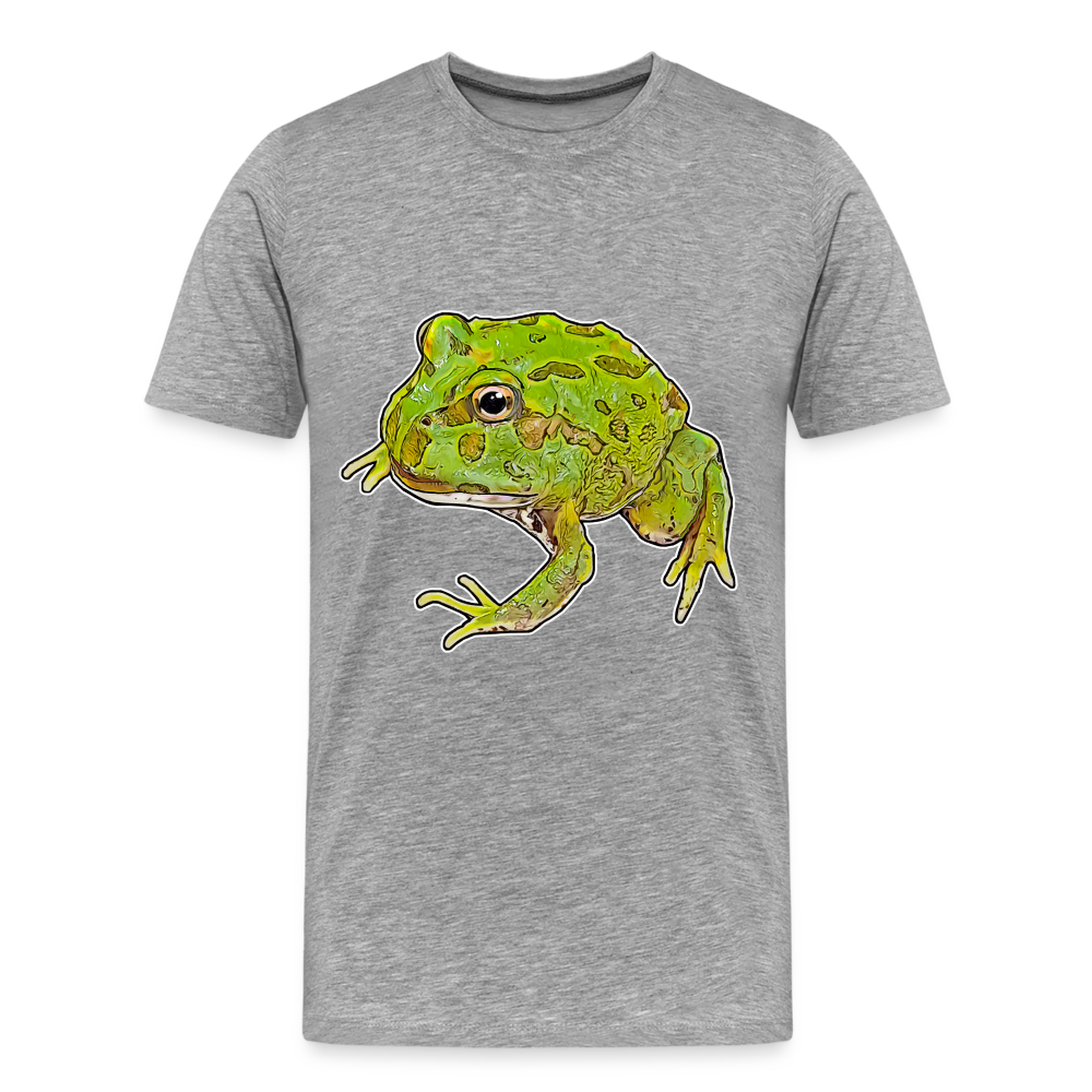 Männer Basic T-Shirt Ceratophrys cranwelli Peppermint Blue - heather grey