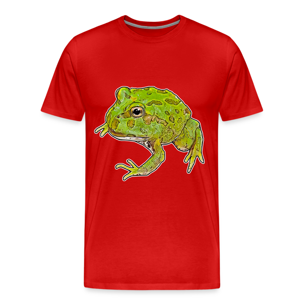 Männer Basic T-Shirt Ceratophrys cranwelli Peppermint Blue - red