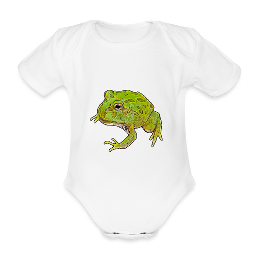 Baby Body kurz Ceratophrys cranwelli Peppermint Blue - white