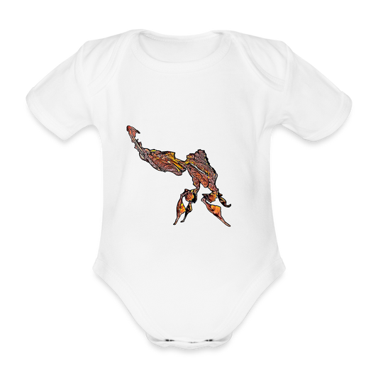 Baby Body kurz Phyllocrania paradoxa male - white