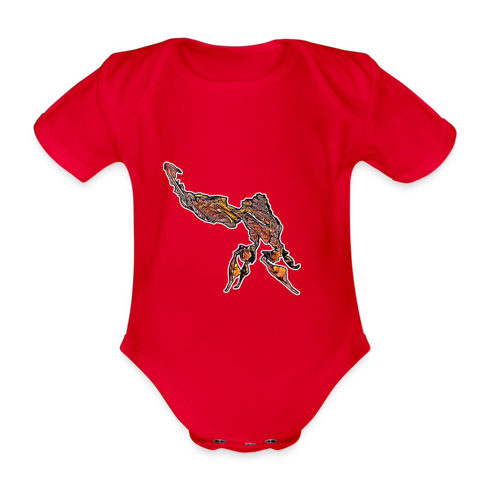 Baby Body kurz Phyllocrania paradoxa male - red