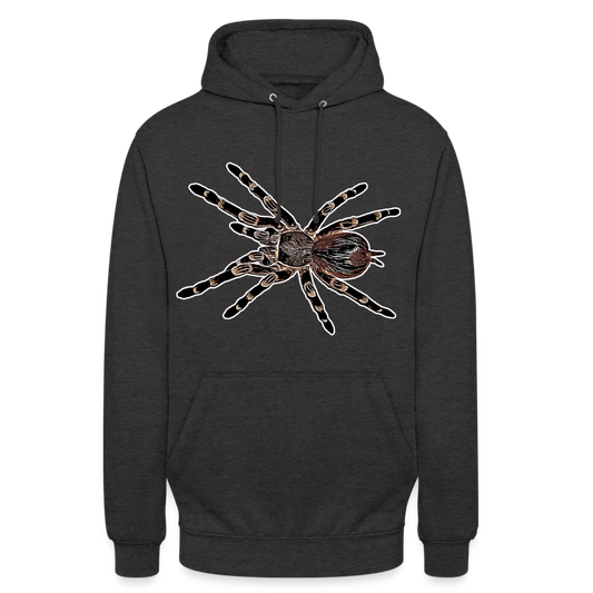 Unisex Hoodie Acanthoscurria geniculata - charcoal grey