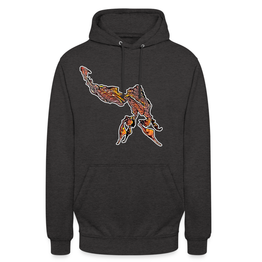 Unisex Hoodie Phyllocrania paradoxa male - charcoal grey