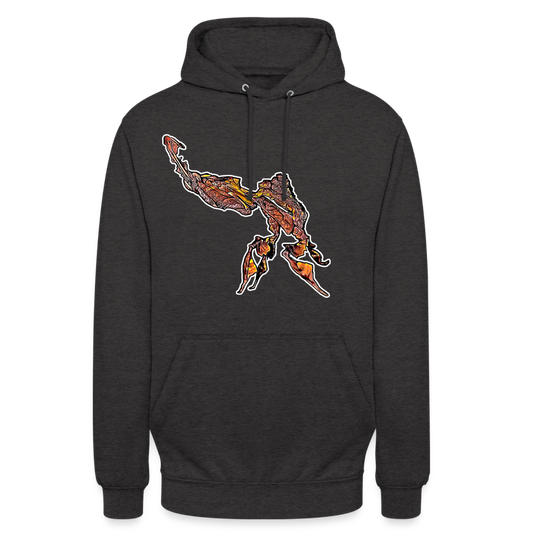 Unisex Hoodie Phyllocrania paradoxa male - charcoal grey