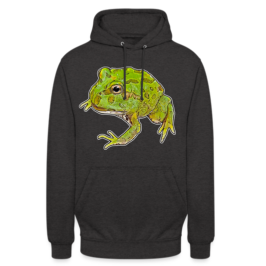 Unisex Hoodie Ceratophrys cranwelli Peppermint Blue - charcoal grey