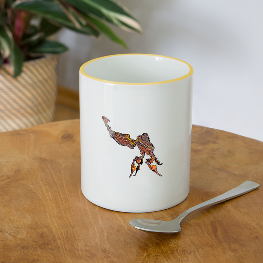 Tasse farbig Phyllocrania paradoxa male - white/yellow