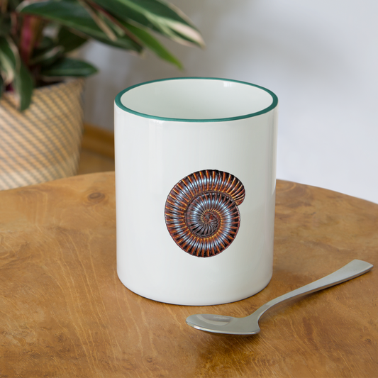 Tasse farbig Archispirostreptus gigas - white/dark green
