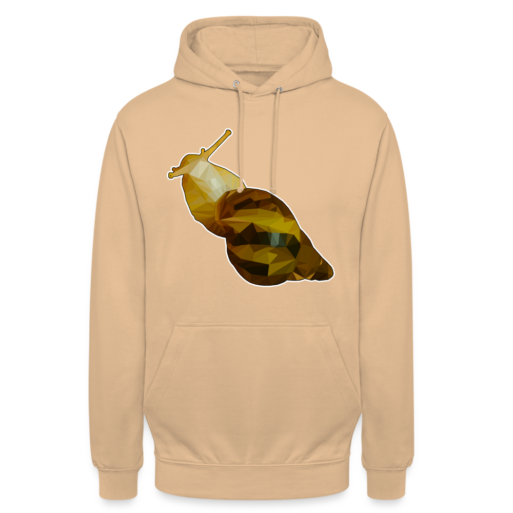 Unisex Hoodie Achatina reticulata Low Poly - peach