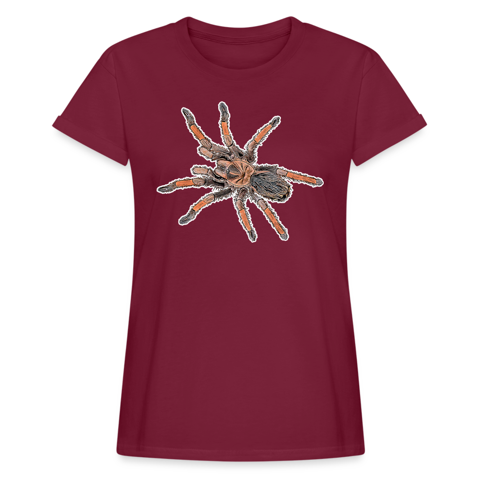 Frauen Oversized T-Shirt Brachypelma emilia - bordeaux