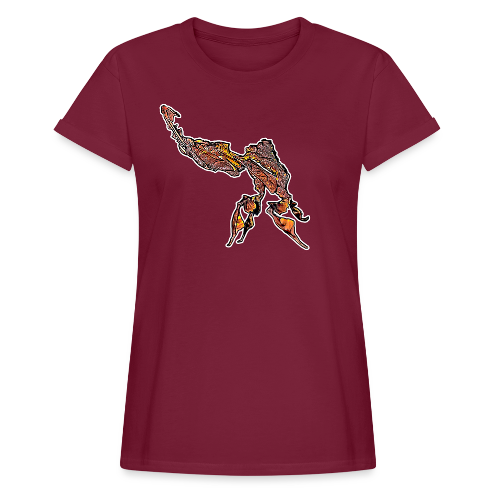 Frauen Oversized T-Shirt Phyllocrania paradoxa male - bordeaux