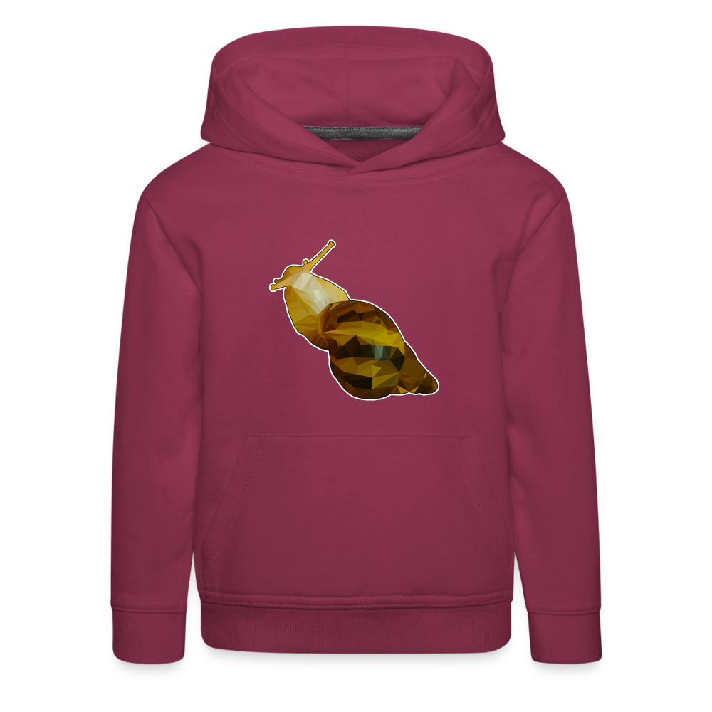 Kinder Hoodie Achatina reticulata Low Poly - bordeaux