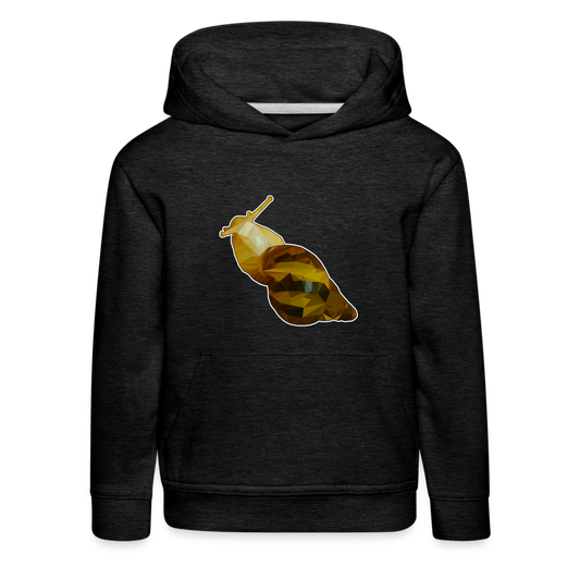 Kinder Hoodie Achatina reticulata Low Poly - charcoal grey