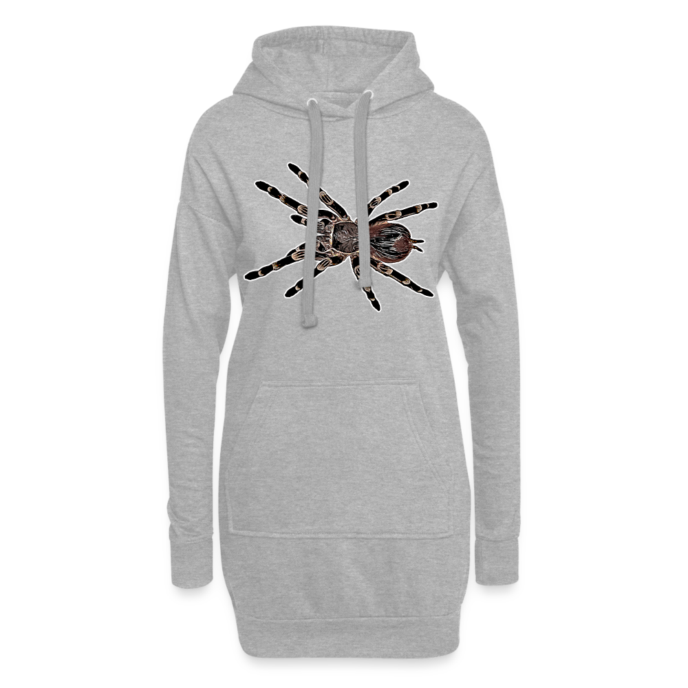 Frauen Hoodie Kleid Acanthoscurria geniculata - heather grey