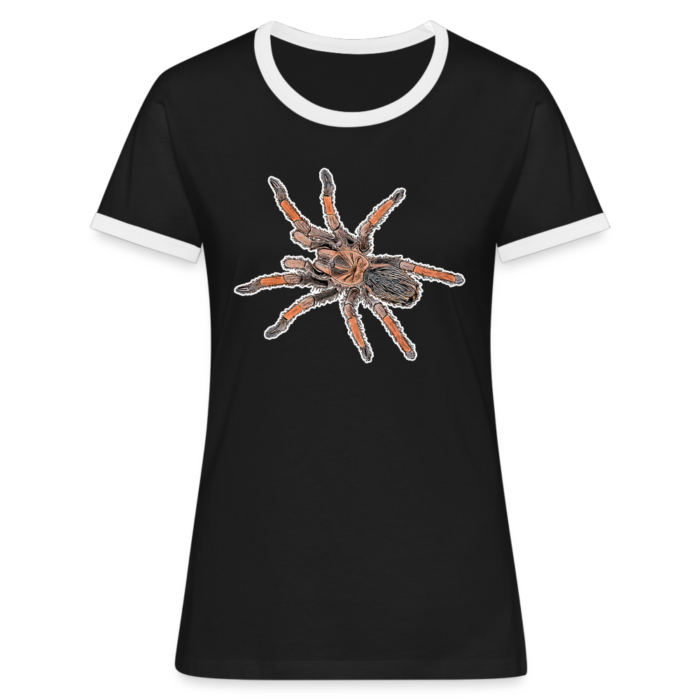 Frauen Kontrast T-Shirt Brachypelma emilia - black/white