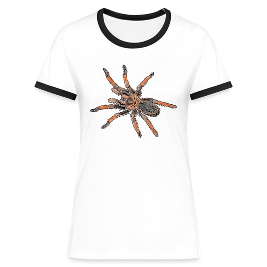 Frauen Kontrast T-Shirt Brachypelma emilia - white/black
