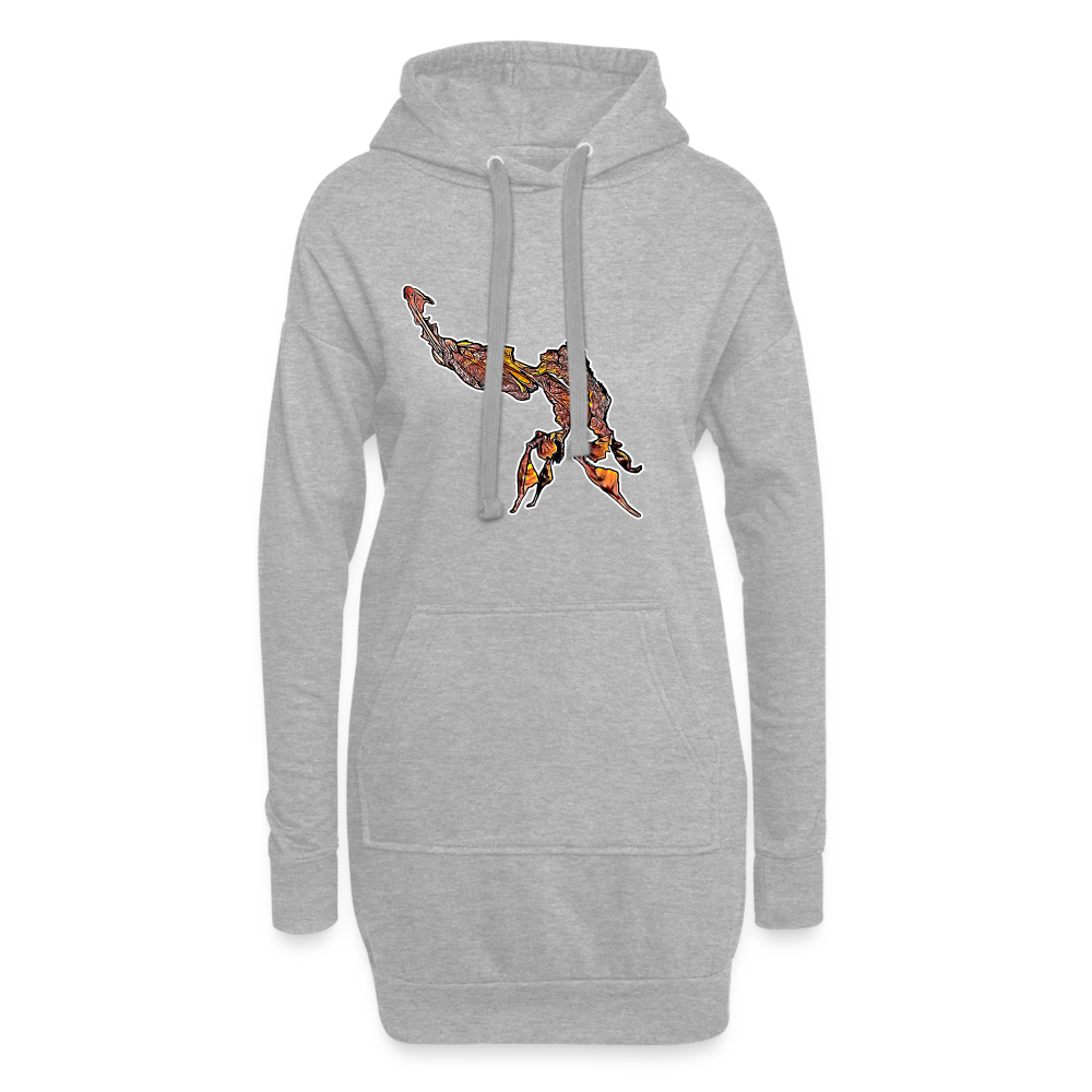 Hoodie-Kleid Phyllocrania paradoxa male - heather grey