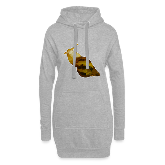 Hoodie-Kleid Achatina reticulata Low Poly - heather grey