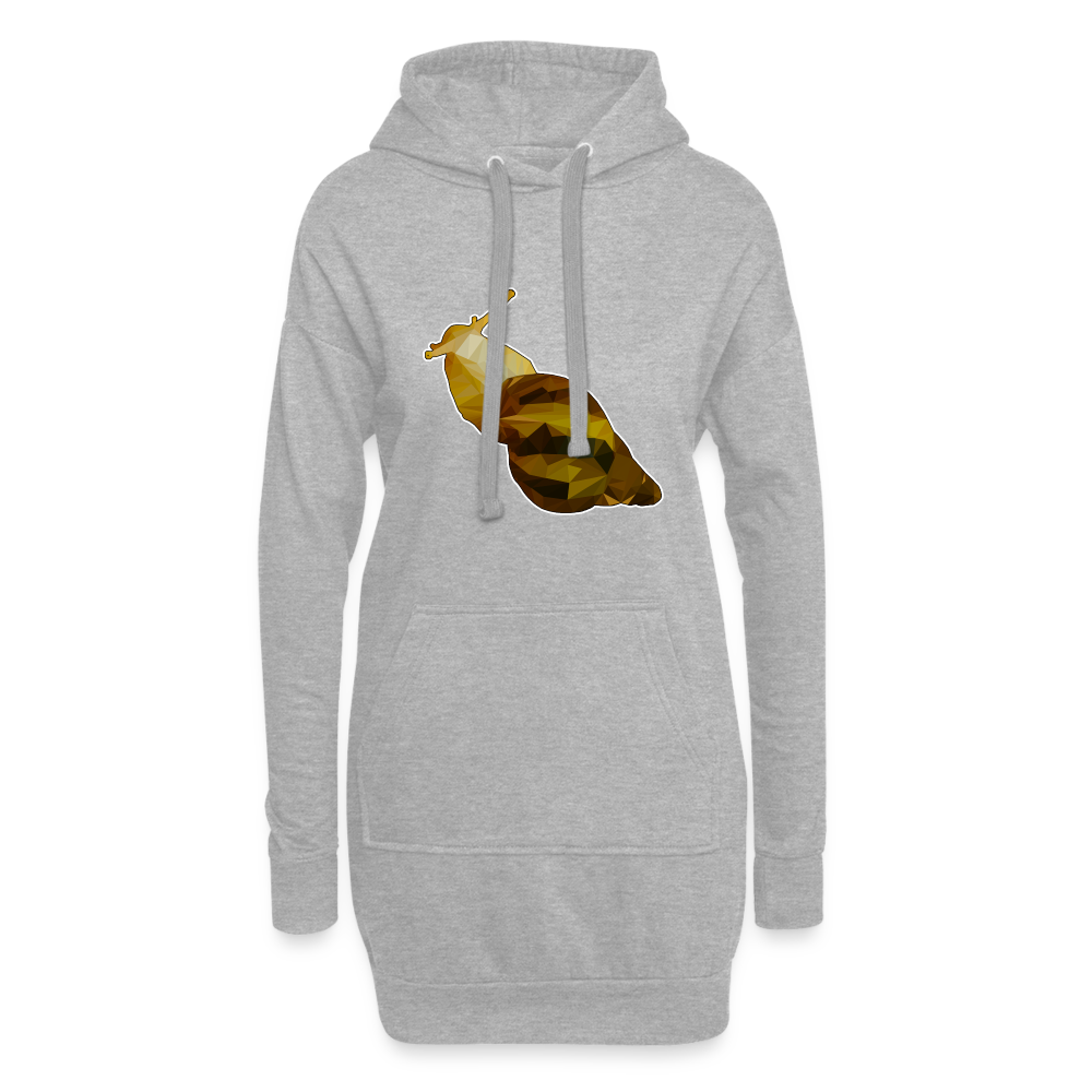 Hoodie-Kleid Achatina reticulata Low Poly - heather grey