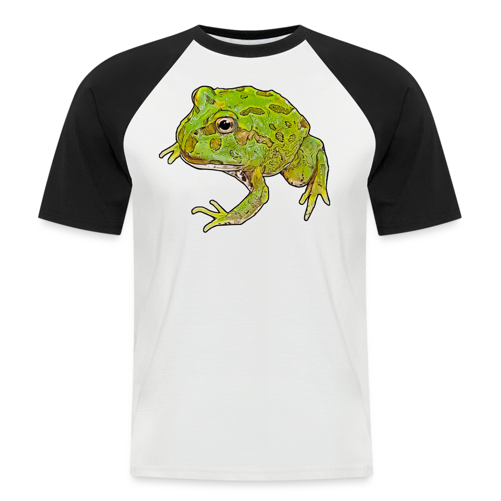 Männer Baseball T-Shirt Ceratophrys cranwelli Peppermint Blue - white/black