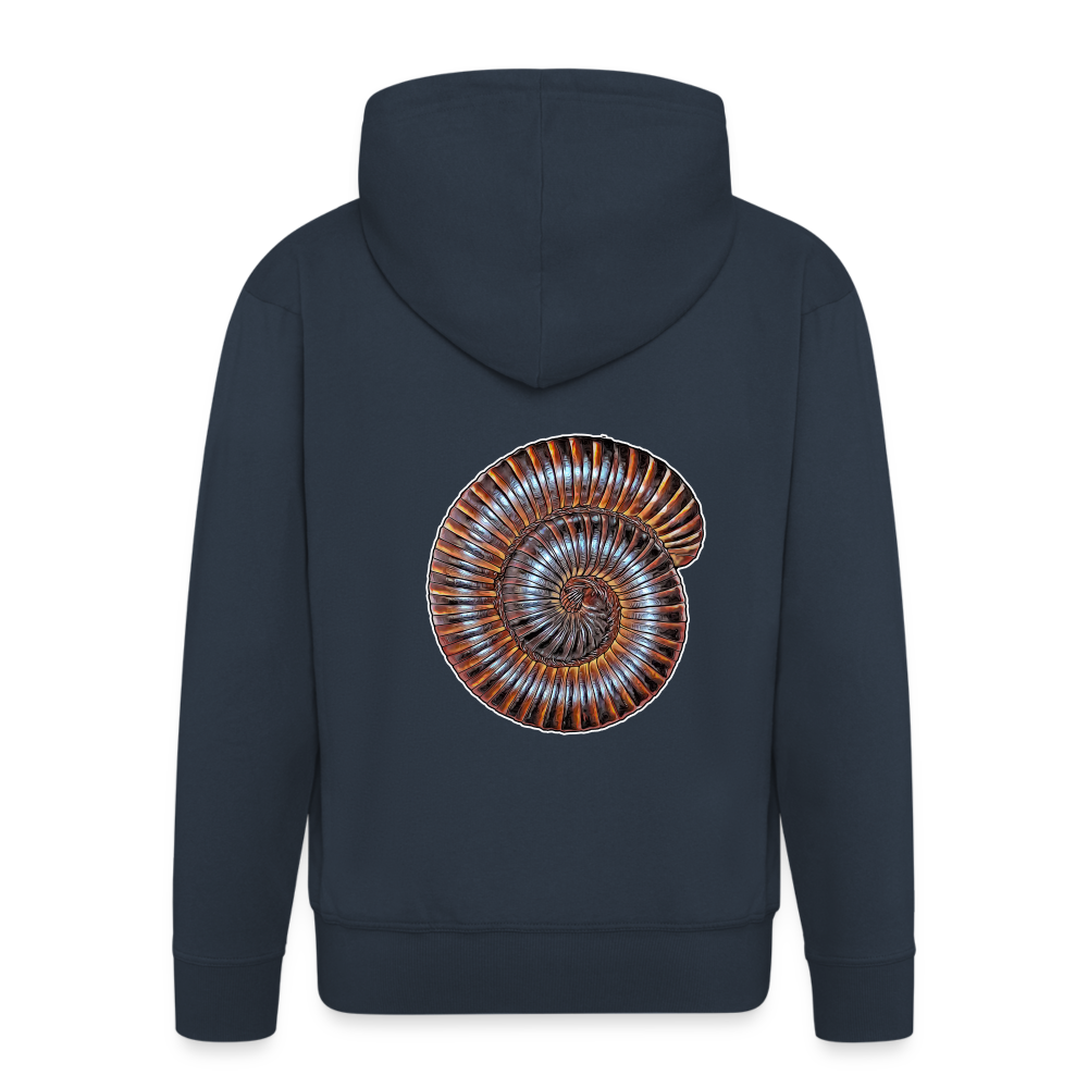 Männer Zip-Hoodie Archispirostreptus gigas - navy