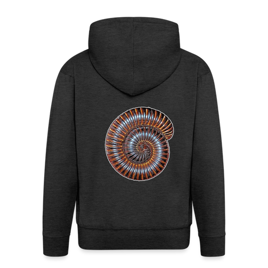 Männer Zip-Hoodie Archispirostreptus gigas - charcoal grey