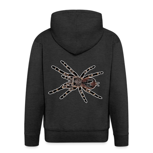 Männer Zip-Hoodie Acanthoscurria geniculata - charcoal grey