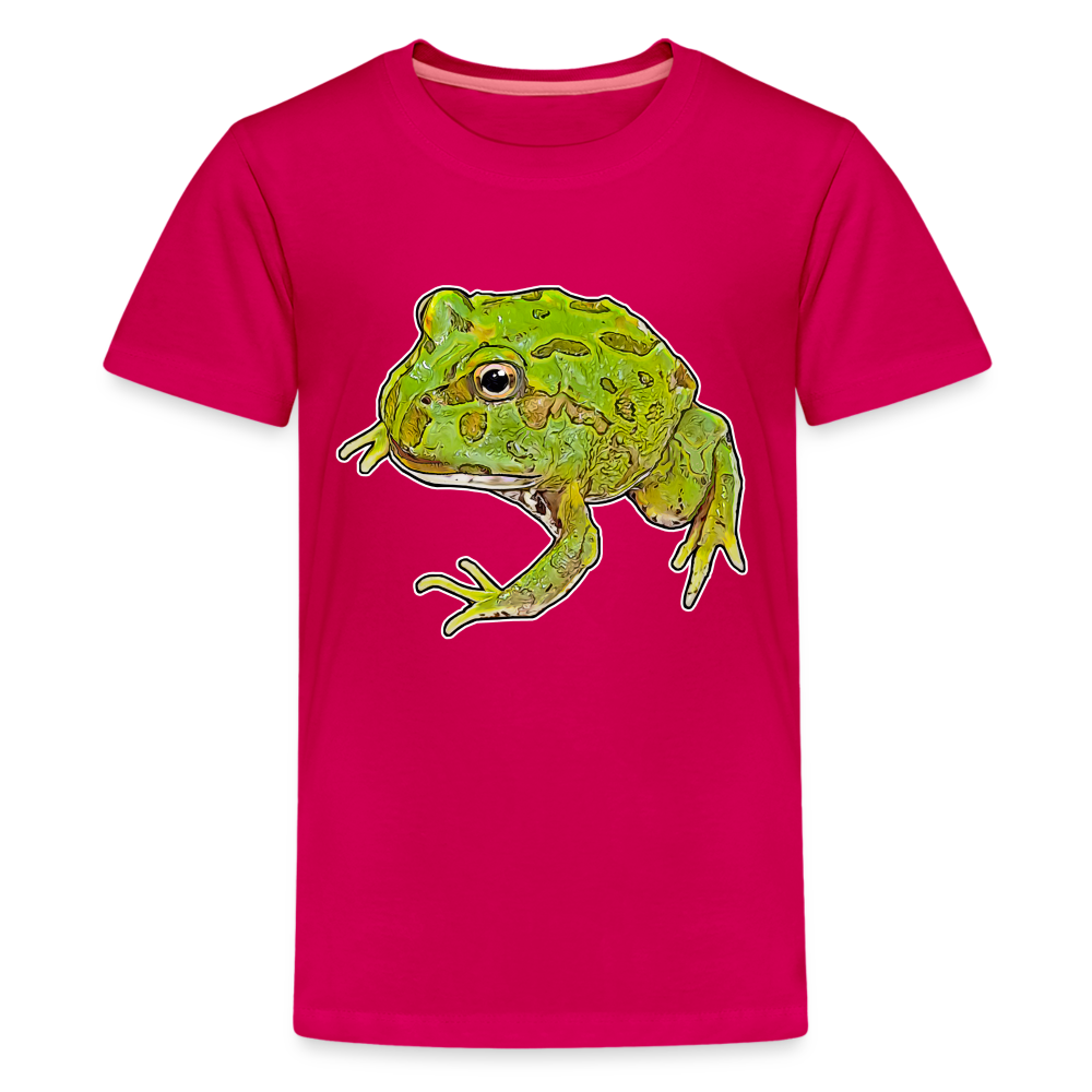 Teenager Basic T-Shirt Ceratophrys cranwelli Peppermint Blue - dunkles Pink