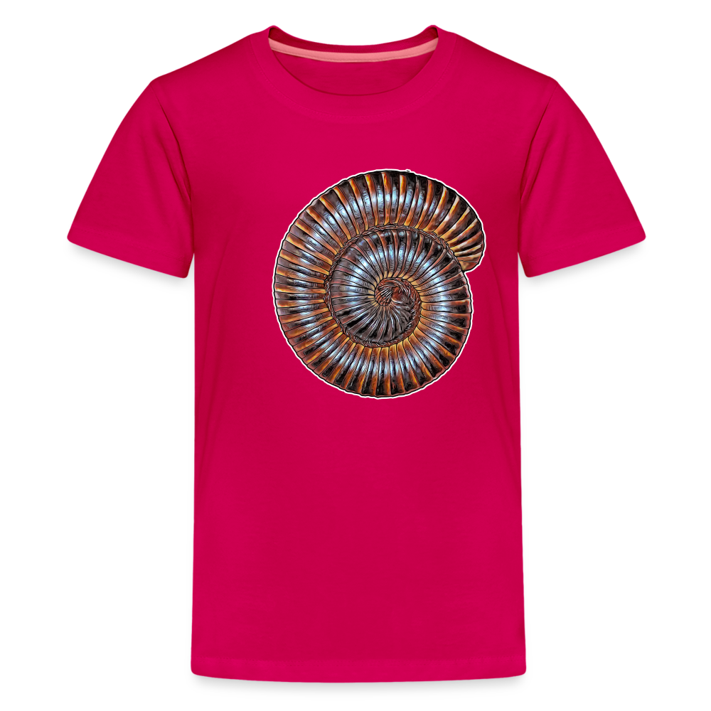 Teenager Basic T-Shirt Archispirostreptus gigas - dunkles Pink