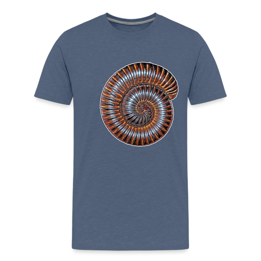 Teenager Basic T-Shirt Archispirostreptus gigas - Blau meliert