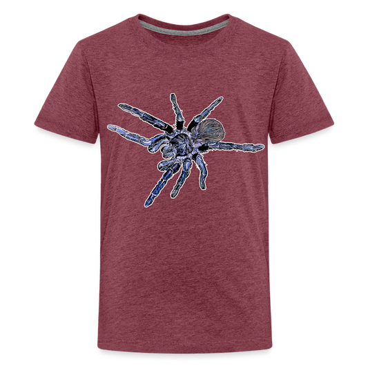 Teenager Basic T-Shirt - Bordeauxrot meliert