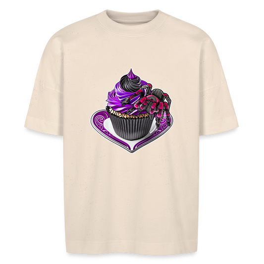 Unisex Stanley & Stella Oversize Bio-T-Shirt Tarantula Cupcake - Naturweiß