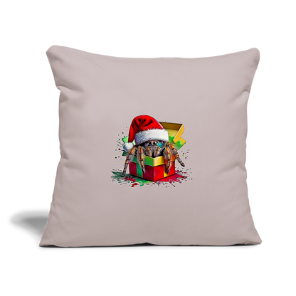 Sofakissenbezug 44 x 44 cm Weihnachtsgeschenk Springspinne - helles Taupe