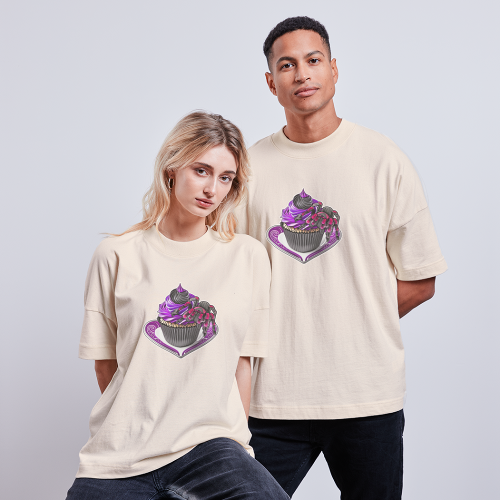 Unisex Stanley & Stella Oversize Bio-T-Shirt Tarantula Cupcake - Naturweiß