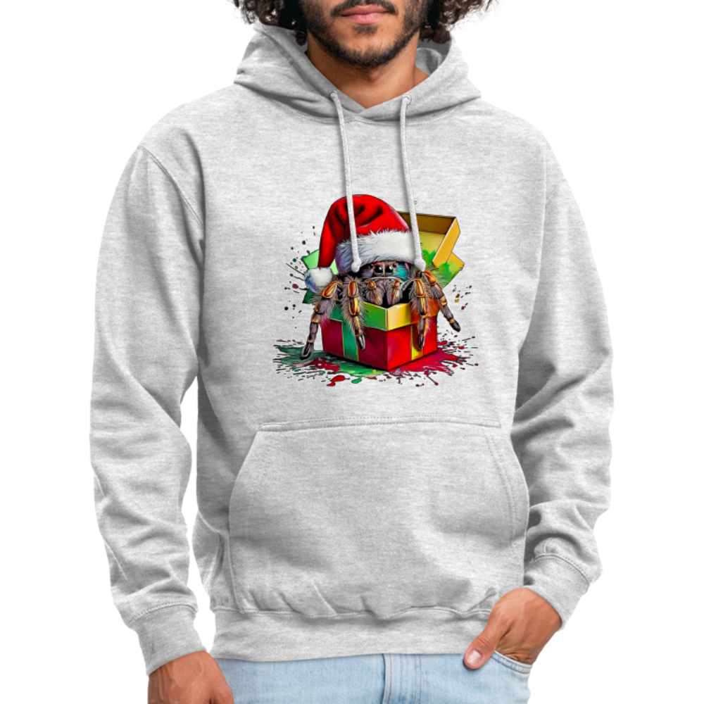 Unisex Hoodie Weihnachtsgeschenk Springspinne - Hellgrau meliert