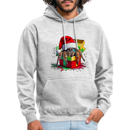 Unisex Hoodie Weihnachtsgeschenk Springspinne - Hellgrau meliert