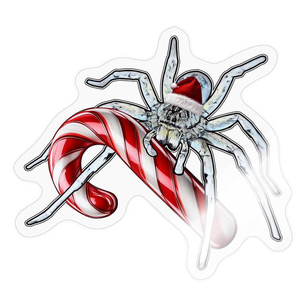 Sticker Weihnachten Geolycosa vultuosa  Zuckerstange - Transparent glänzend