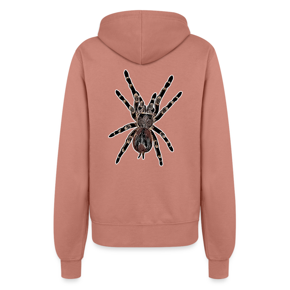 Frauen Zip-Hoodie Acanthoscurria geniculata - Altrosa
