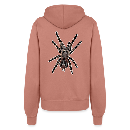 Frauen Zip-Hoodie Acanthoscurria geniculata - Altrosa