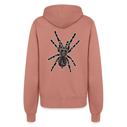 Frauen Zip-Hoodie Acanthoscurria geniculata - Altrosa