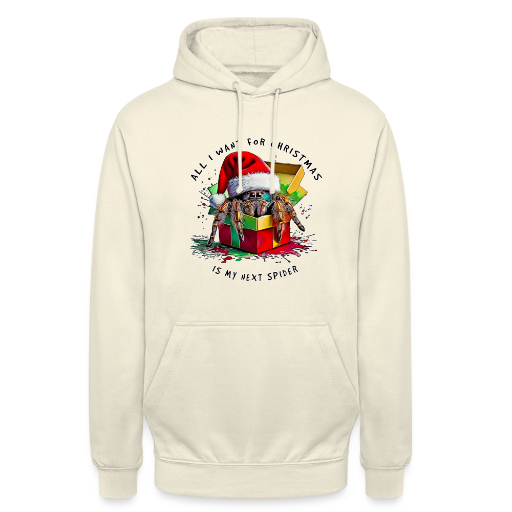 Unisex Hoodie Weihnachtsgeschenk Springspinne All I want for Christmas - Vanille-Milchshake