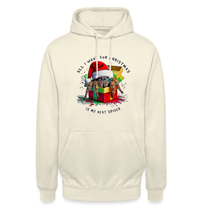 Unisex Hoodie Weihnachtsgeschenk Springspinne All I want for Christmas - Vanille-Milchshake