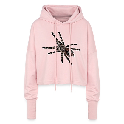 Frauen Cropped Hoodie Acanthoscurria geniculata - Hellrosa