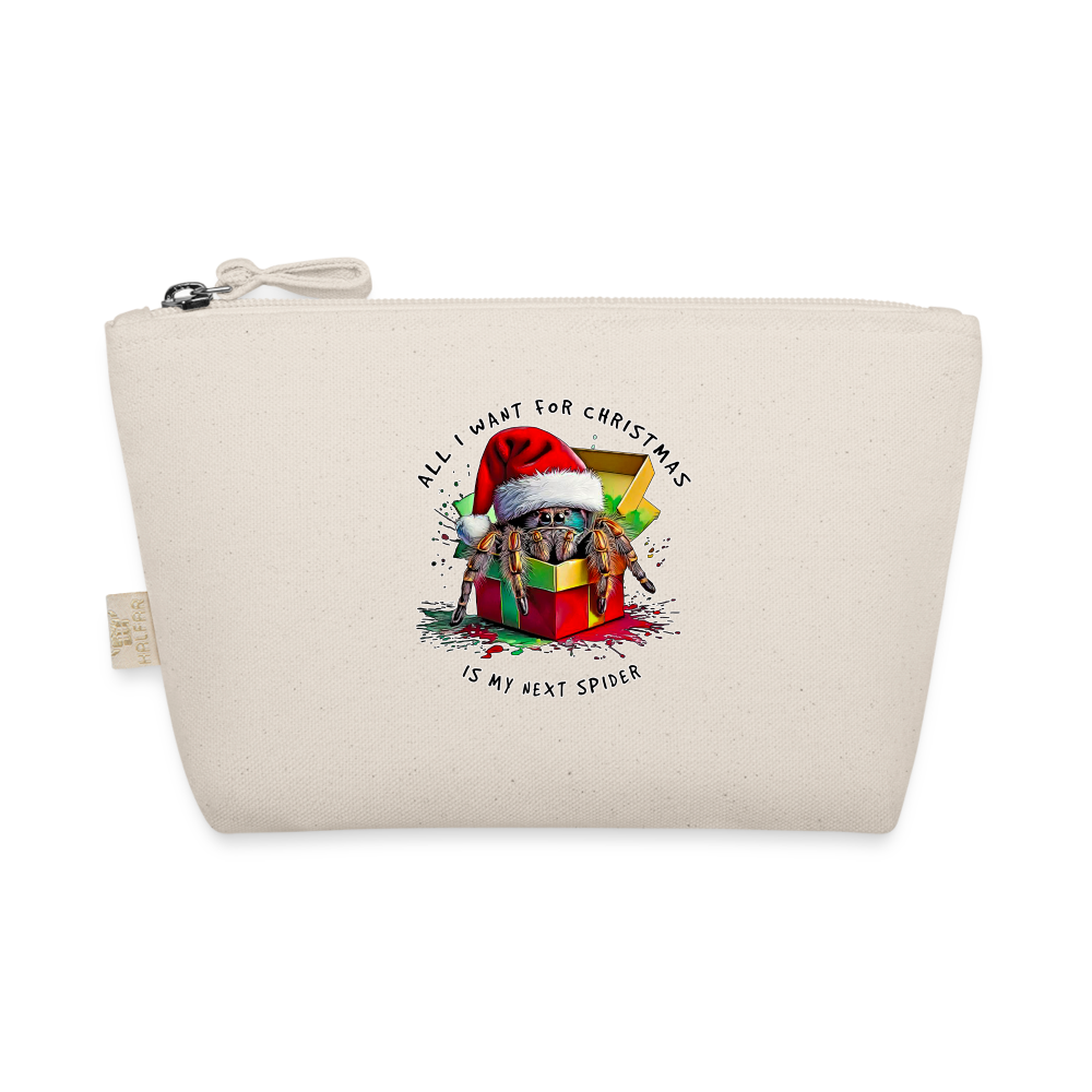 Täschchen Weihnachtsgeschenk Springspinne All I want for Christmas - Natur